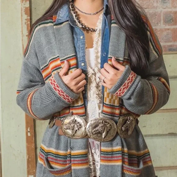 STS Ranchwear Tularosa Sweater Cardigan Grey - Picture 3 of 12